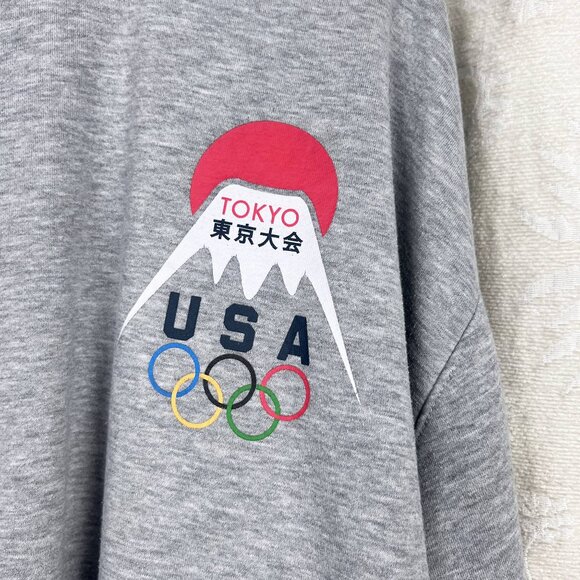 Team USA Tokyo 2020 Summer Olympics Quarter Zip sweatshirt knit pullover slouchy - Picture 2 of 8